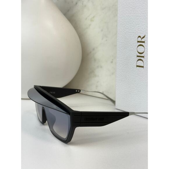 NEW Dior DiorClub M7U Shield Mask Sunglasses Black Mirror